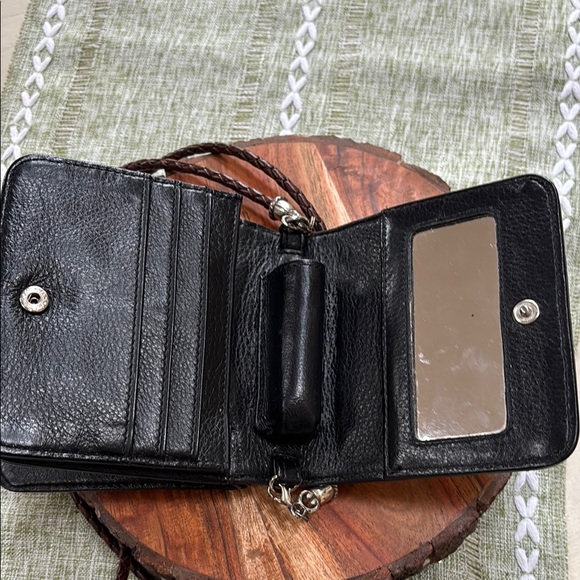 Brighton Black and Brown Leather Crossbody Bag - Picture 2 of 6